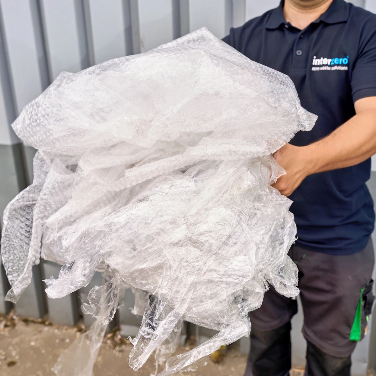 Kunststoffabfälle für das Recycling vorbereitet, Interzero, 2026